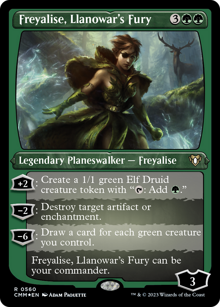 Freyalise, Llanowar's Fury (Foil Etched) [Commander Masters] | The Time Vault CA