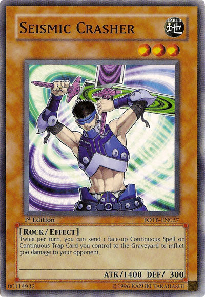 Seismic Crasher [FOTB-EN027] Common | The Time Vault CA