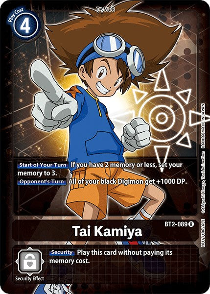 Tai Kamiya [BT2-089] (Official Tournament Pack Vol.3) [Release Special Booster Promos] | The Time Vault CA