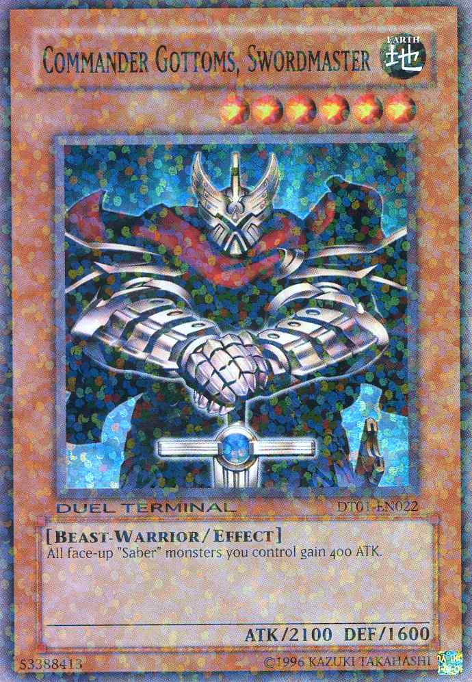Commander Gottoms, Swordmaster [DT01-EN022] Super Rare | The Time Vault CA