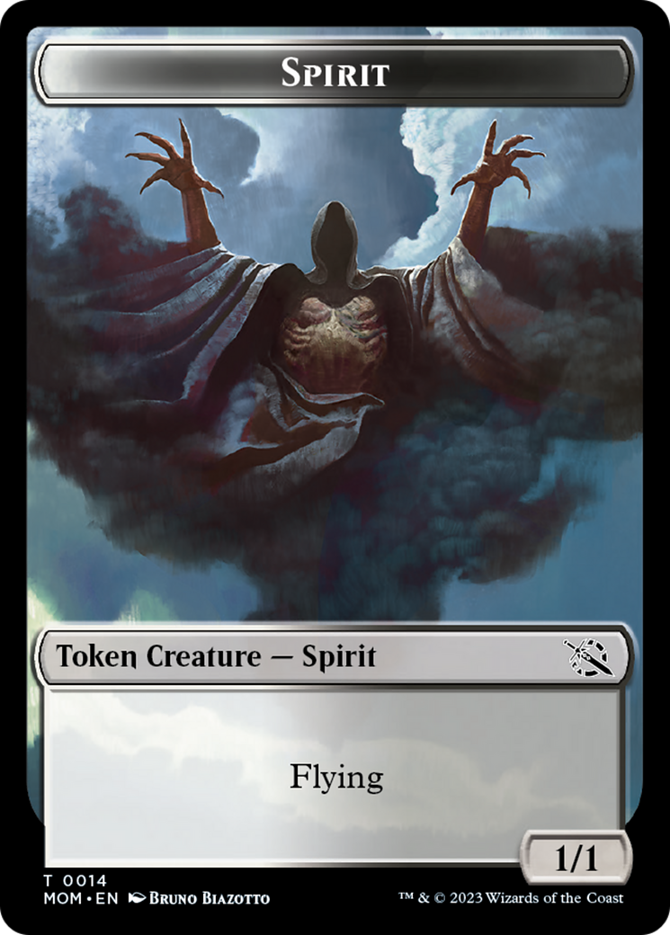 Knight (7) // Spirit (14) Double-Sided Token [March of the Machine Commander Tokens] | The Time Vault CA