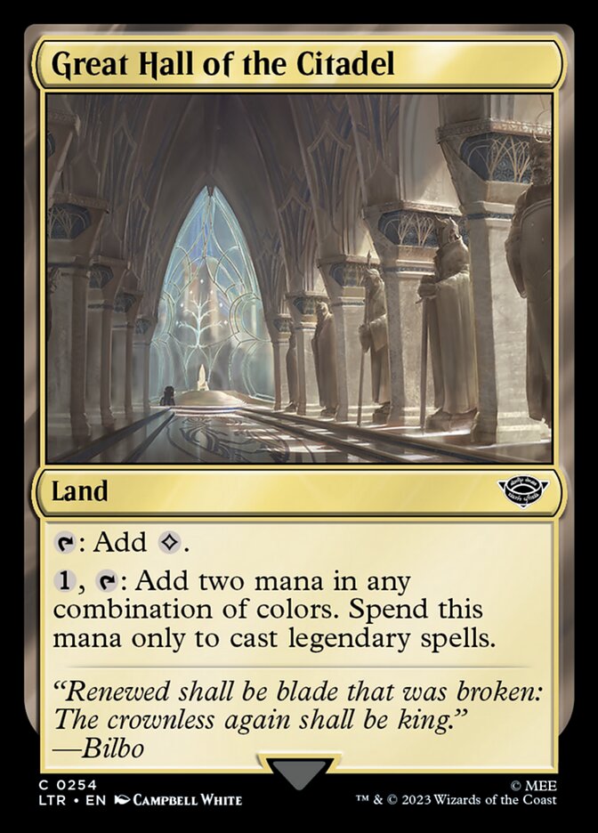 Great Hall of the Citadel [The Lord of the Rings: Tales of Middle-Earth] | The Time Vault CA