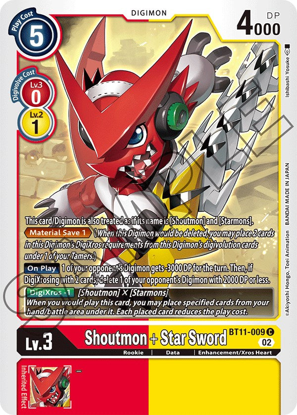 Shoutmon + Star Sword [BT11-009] [Dimensional Phase] | The Time Vault CA