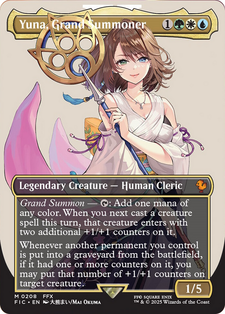 Yuna, Grand Summoner (Borderless) [FINAL FANTASY Commander] | The Time Vault CA