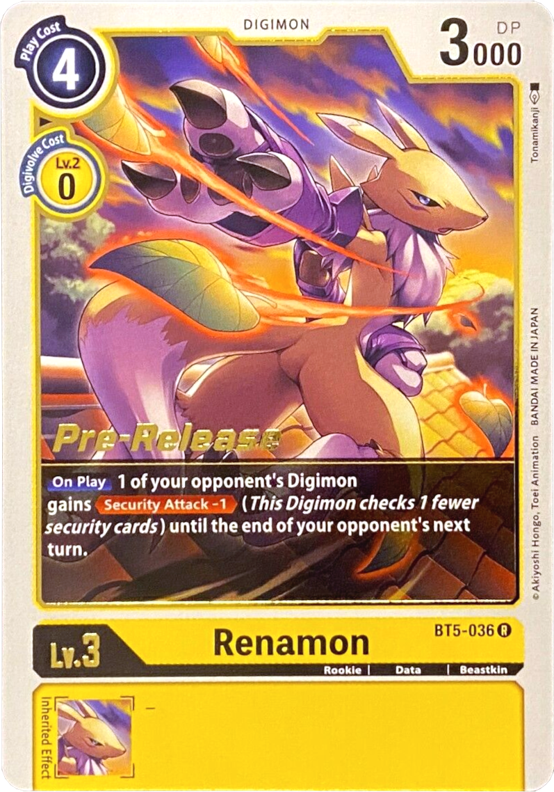 Renamon [BT5-036] [Battle of Omni Pre-Release Promos] | The Time Vault CA