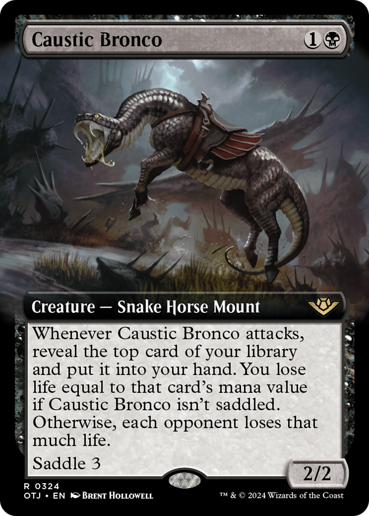 Caustic Bronco (Extended Art) [Outlaws of Thunder Junction] | The Time Vault CA