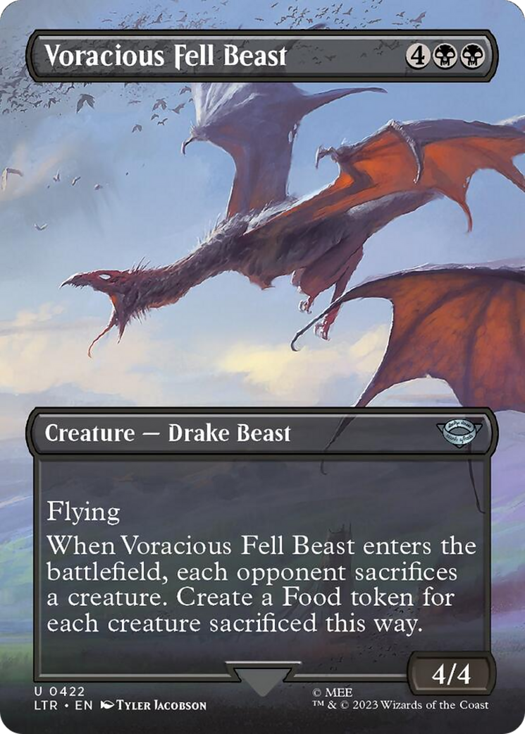 Voracious Fell Beast (Borderless Alternate Art) [The Lord of the Rings: Tales of Middle-Earth] | The Time Vault CA