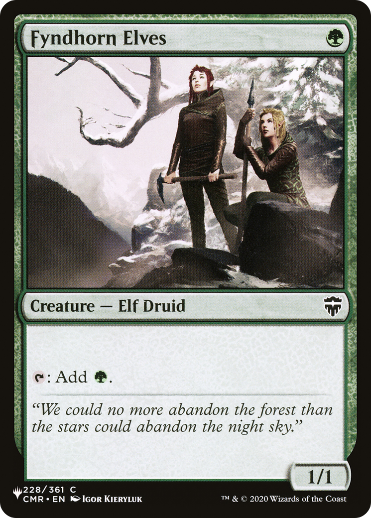 Fyndhorn Elves [The List] | The Time Vault CA