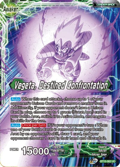 Vegeta // Vegeta, Destined Confrontation (BT15-062) [Saiyan Showdown] | The Time Vault CA