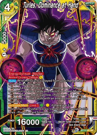 Turles, Dominance at Hand (BT15-151) [Saiyan Showdown] | The Time Vault CA