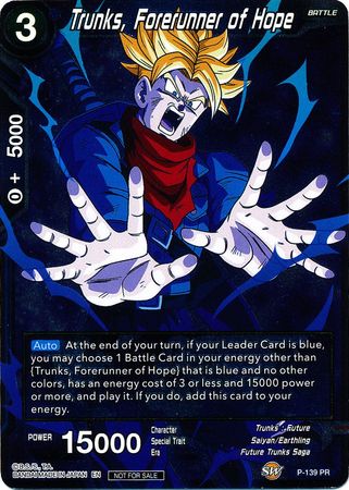 Trunks, Forerunner of Hope (P-139) [Promotion Cards] | The Time Vault CA