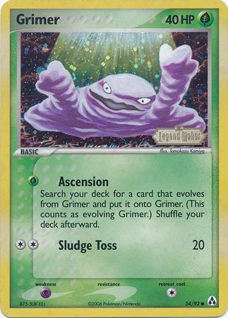 Grimer (54/92) (Stamped) [EX: Legend Maker] | The Time Vault CA