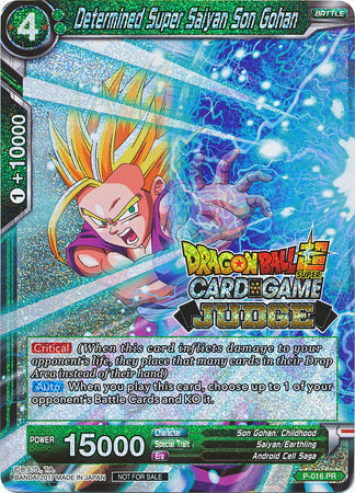 Determined Super Saiyan Son Gohan (P-016) [Judge Promotion Cards] | The Time Vault CA