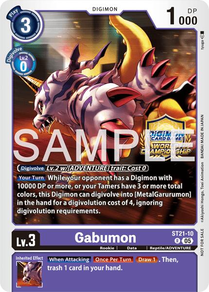 Gabumon [ST21-10] (World Championship 26–27 Regionals Season 2) [Starter Deck: Hero of Hope] | The Time Vault CA