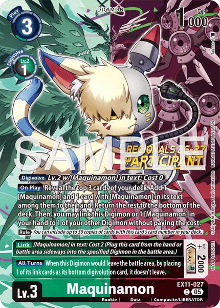 Maquinamon [EX11-027] (Regionals 26-27 Season 2 Participant) [Dawn of Liberator] | The Time Vault CA