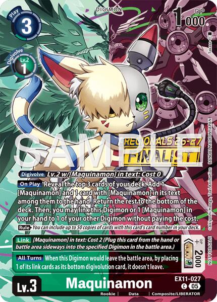 Maquinamon [EX11-027] (Regionals 26-27 Season 2 Finalist) [Dawn of Liberator] | The Time Vault CA