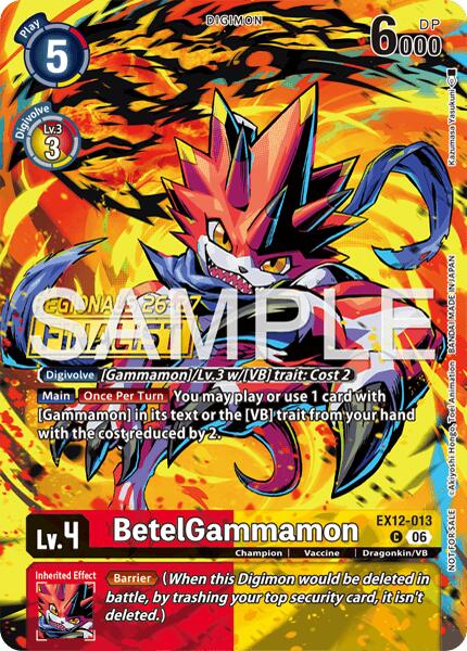 BetelGammamon [EX12-013] (Regionals 26-27 Season 2 Finalist) [Digital World Shambala] | The Time Vault CA