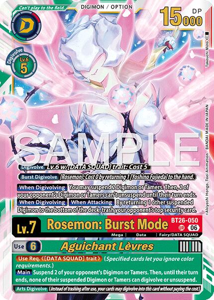 Rosemon: Burst Mode // Aguichant Levres [SP] [BT26-050] [Timeless Bonds] | The Time Vault CA