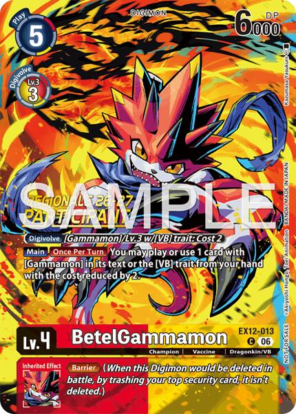 BetelGammamon [EX12-013] (Regionals 26-27 Season 2 Participant) [Digital World Shambala] | The Time Vault CA