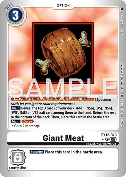 Giant Meat [EX12-073] (Limited Foil) [Digital World Shambala] | The Time Vault CA