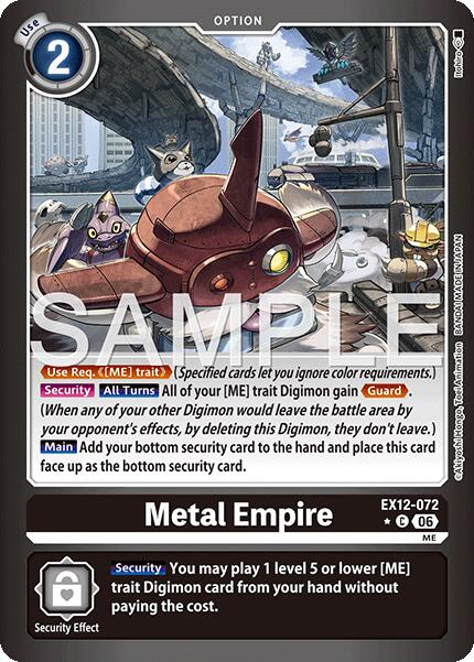 Metal Empire [EX12-072] (Limited Foil) [Digital World Shambala] | The Time Vault CA