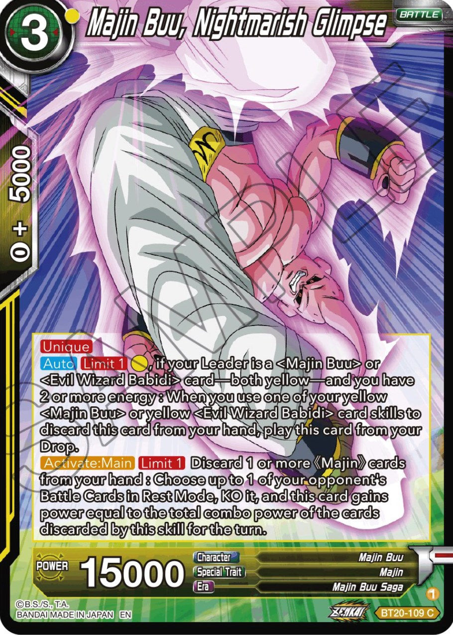 Majin Buu, Nightmarish Glimpse (BT20-109) [Power Absorbed] | The Time Vault CA