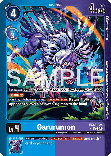 Garurumon [EX12-024] (Limited Foil) [Digital World Shambala] | The Time Vault CA