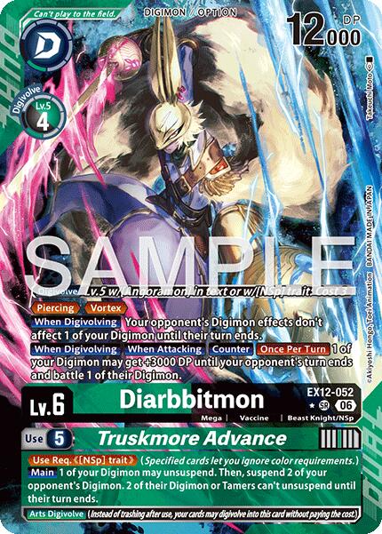 Diarbbitmon // Truskmore Advance [EX12-052] (Alternate Art) [Digital World Shambala] | The Time Vault CA