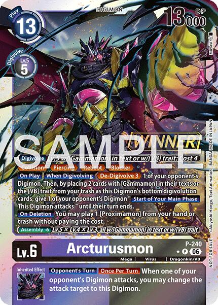 Arcturusmon [P-240] (Official Store Tournament 2026 Vol. 3 Winner) [Promotional Cards] | The Time Vault CA