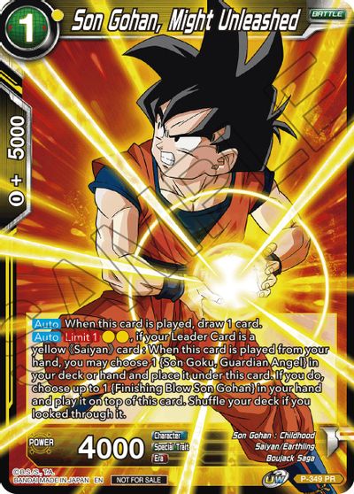 Son Gohan, Might Unleashed (P-349) [Tournament Promotion Cards] | The Time Vault CA