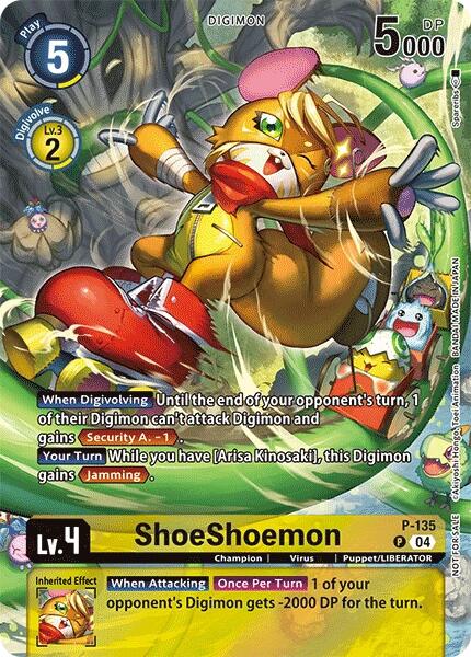 ShoeShoemon [P-135] (Digimon Liberator D-Storage Set) [Promotional Cards] | The Time Vault CA