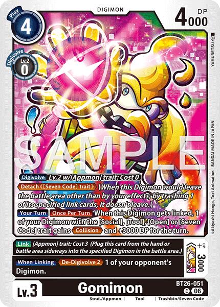 Gomimon [BT26-051] [Timeless Bonds] | The Time Vault CA