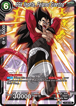 SS4 Vegeta, Feigned Greeting (P-307) [Tournament Promotion Cards] | The Time Vault CA