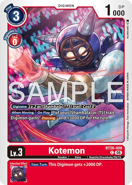 Kotemon [BT26-008] [Timeless Bonds] | The Time Vault CA