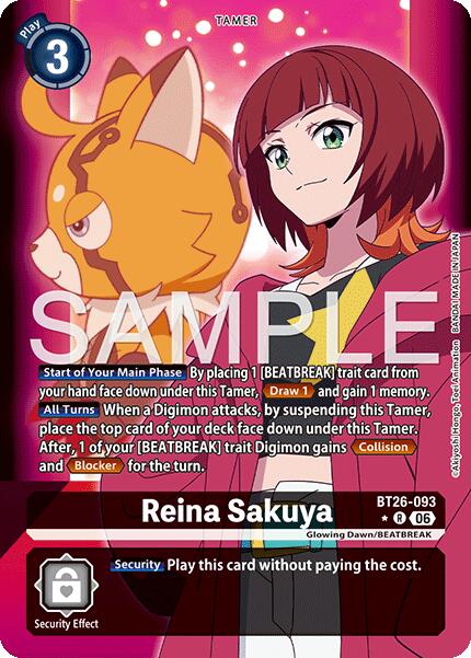 Reina Sakuya [BT26-093] (Alternate Art) [Timeless Bonds] | The Time Vault CA