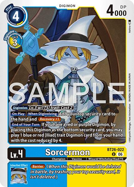 Sorcermon [BT26-022] [Timeless Bonds] | The Time Vault CA
