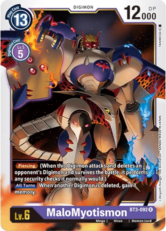 MaloMyotismon [BT3-092] (Revision Pack 2021) [Release Special Booster Promos] | The Time Vault CA