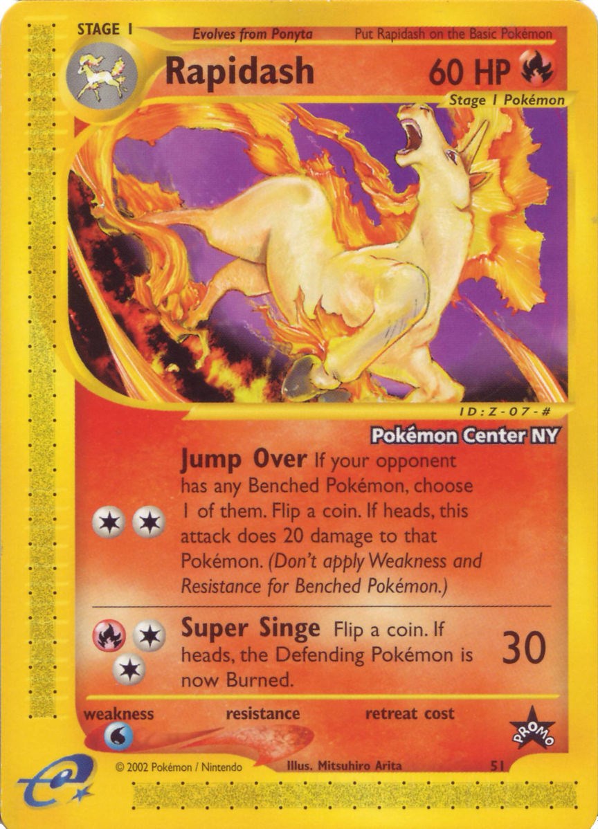 Rapidash (51) (Pokemon Center NY Promo) [Wizards of the Coast: Black Star Promos] | The Time Vault CA