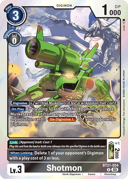 Shotmon [BT21-054] [Limited Card Pack -Final Crest-] | The Time Vault CA