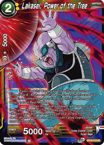 Lakasei, Power of the Tree (BT15-113) [Saiyan Showdown] | The Time Vault CA