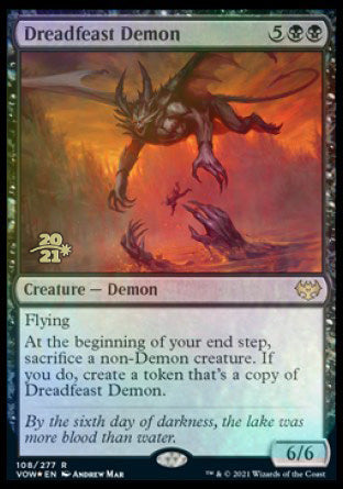 Dreadfeast Demon [Innistrad: Crimson Vow Prerelease Promos] | The Time Vault CA