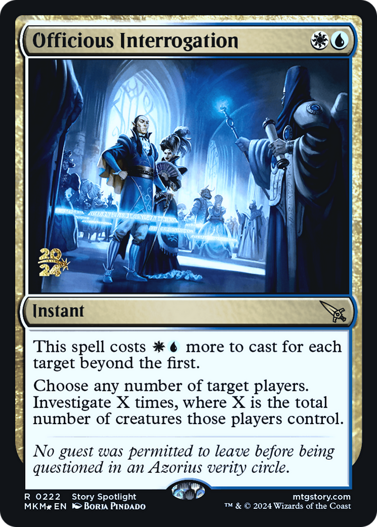 Officious Interrogation [Murders at Karlov Manor Prerelease Promos] | The Time Vault CA