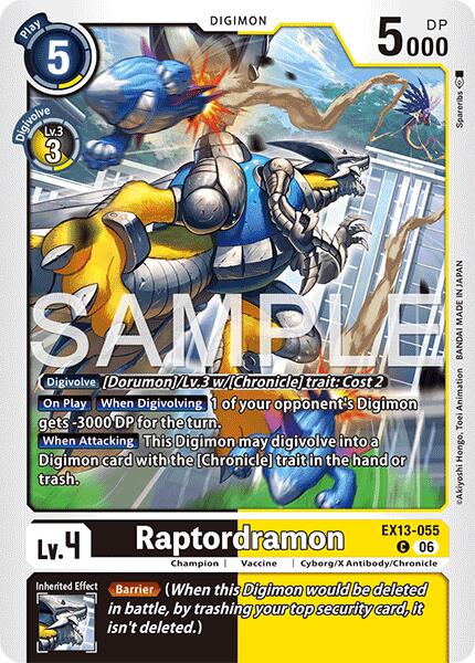 Raptordramon [EX13-055] [Chivalrous XIII] | The Time Vault CA