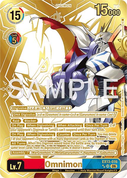 Omnimon [EX13-016] (Rare Pull) [Chivalrous XIII] | The Time Vault CA