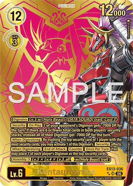 Kentaurosmon [EX13-036] (Rare Pull) [Chivalrous XIII] | The Time Vault CA