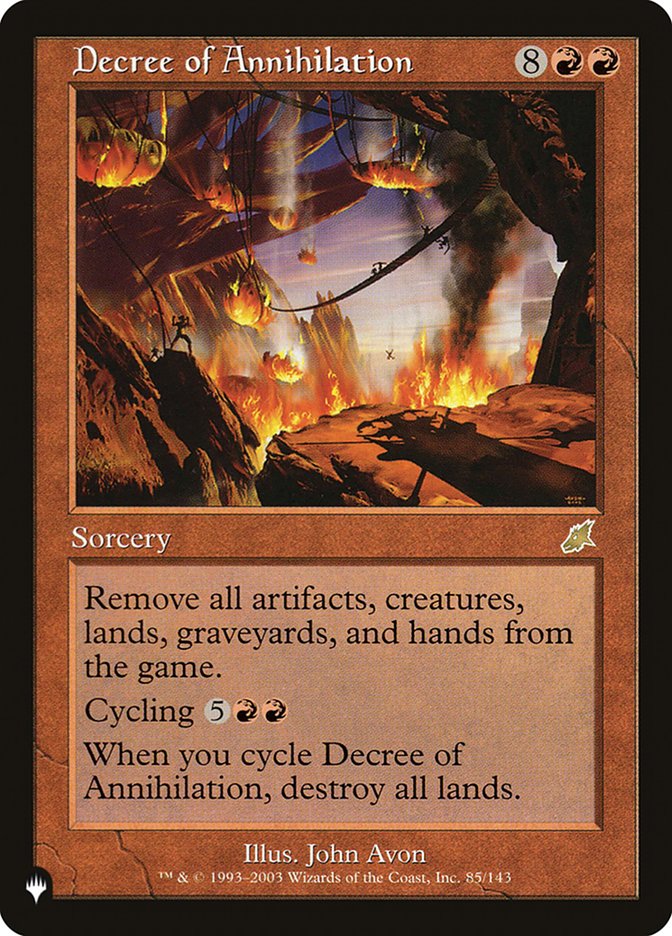 Decree of Annihilation [The List] | The Time Vault CA