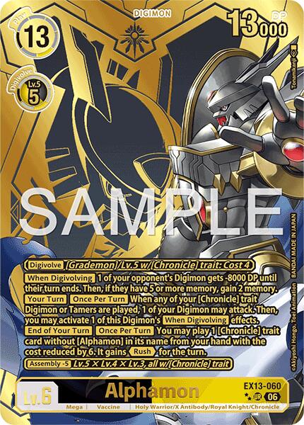 Alphamon [EX13-060] (Rare Pull) [Chivalrous XIII] | The Time Vault CA