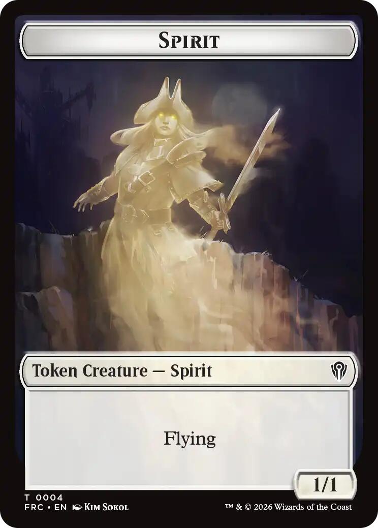 Spirit // Jace Double-Sided Token [Reality Fracture Commander Tokens] | The Time Vault CA