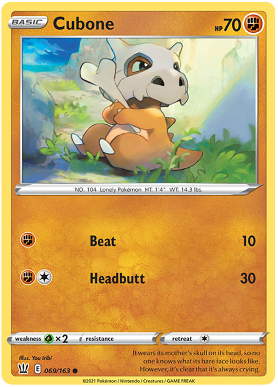 Cubone (069/163) [Sword & Shield: Battle Styles] | The Time Vault CA