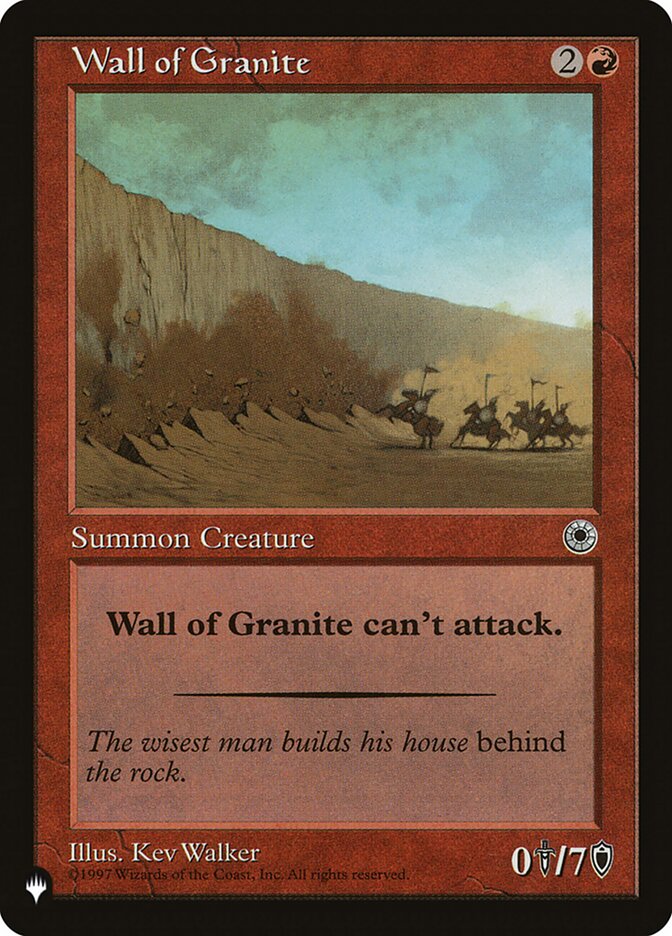 Wall of Granite [The List] | The Time Vault CA